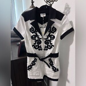 Show Me Your MuMu Outlaw Romper Black and White 🤠